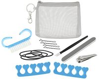 Capelli New York Travel Beauty Kit - Mesh Pouch Silver Combo One Size