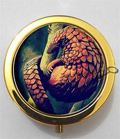 BlackKey Pangolin 3-Compartment Decorative Pocket Gift Box Case Organizer for Pill, Color 2 -2202