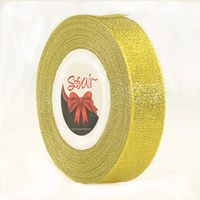 Star Quality 1-inch Glitter Ribbon for Gift Wrapping, Wedding Holiday Home Decorative Ribbon, DIY Projects (Golden, 1 Inch)