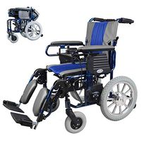 NACHENW Lightweight Folding Portable Electric Wheelchairs with Joystick Manual Electric Switching 12A Lithium Battery Blue