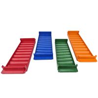 Rolled Coin Storage 4 Tray Set, Color-Coded Heavy Duty Plastic, Assorted Colors