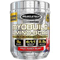 MuscleTech Myobuild BCAA Amino Acids Supplement, Muscle Building and Recovery Formula with Betaine & Electrolytes, Fruit Punch Blast, 36 Servings (332g)