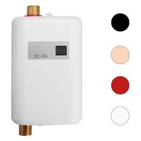 kbxstart Electric Tankless Hot Water Heater, 110V 3000W Hot Water Heater with LCD Digital Display for Hand/Face/Bowl Bathroom Kitchen Washing, Version 02- White