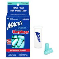 Mack's Original Soft Foam Earplugs, 30 Pair Value Pack - 32dB Highest NRR, Comfortable Ear Plugs for Sleeping, Snoring, Work, Travel & Loud Events