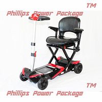 Enhance Mobility - The Transformer - Electric Folding Scooter - 4-Wheel - Red - Phillips Power Package TM - to $500 Value