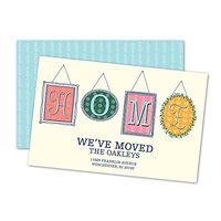 Picture Frames Personalized Moving Announcement - Blue