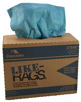 Dynalon 626725-0002 4-Ply Blue Like-Rag Nonwoven Towel, Creped Pop-Up Dispenser (Box of 125)