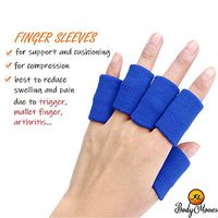 BodyMoves Finger Splint Plus Sleeve (2 pc Set, Aqua Blue)