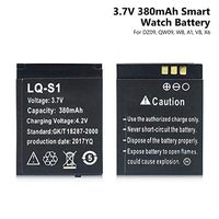 Smart Watch Battery，LQ-S1 Rechargeable Lithium Battery for DZ09 QW09 W8 A1 V8 Smart Watches，3.7V 380mAh Capacity, 1Pc