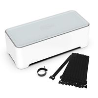 GO-Oblong Cable Organizer - Slim Design for Desktop or Floor - Apple-Style Power Cable Organizer Eliminates Tangled, Messy Cords (with 20 Cable Ties).