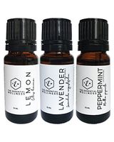 The Essential Wellness Trio of Oils Set Lemon Lavender and Peppermint - 100% Pure Therapeutic Grade Essential Oil (10 ml)