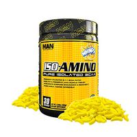 Man Sports Iso Amino Pure Isolated BCAA. Fat Burning Whimps Banana Candy Flavored BCAA Powder for Muscle Recovery and Lean Muscle Growth (30 Servings)