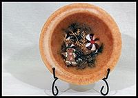 Habersham Candle Co Oh Snap! Ginger 7" Wax Pottery Bowl With Stand