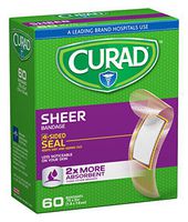 Curad Sheer 3/4 x 3,  60 count (Pack of 4)
