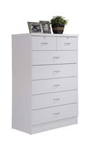 Hodedah HI70DR White Chest of Drawers with Locks