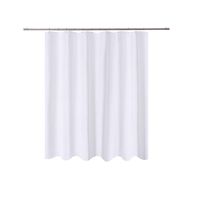 N&Y HOME Short Fabric Shower Curtain Liner 72 x 65 Shorter Length, Hotel Quality, Washable, Water Repellent, White Bathroom Curtains with Grommets, 72x65
