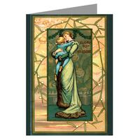 Vintage Original Prangs Holidays Christmas Cards of Mom and Baby in Holiday Attire, Victorian Greeting Cards Boxed Set