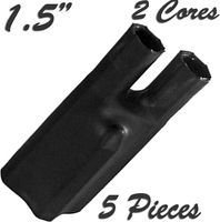 1.5" Core - HI-Quality, Low Voltage Heat Shrink End Breakout Boots: 2 Core (5 Pack) Black