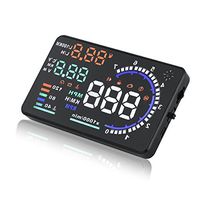 SEANFAR A8 Car Head up Display HUD 5.5" for Car with OBD2 High-definition with Speed Fatigue Warning RPM MPH Fuel Consumption