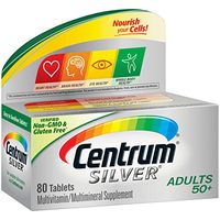 Centrum Silver Adult 80 Count (Pack of 1) Multivitamin / Multimineral Supplement Tablet, Vitamin D3, Age 50+