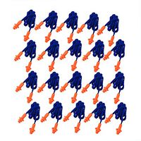 Baitaihem 20 Pairs Soft Ear Plugs Silicone Corded Reusable Hearing Protect Safety Earplugs Sleeping Noise Cancel(Blue)