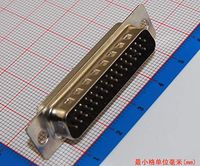 Gimax 50 Pcs New Serial Port D-SUB 44 Pin Male Solder Type Plug Adapter Connector 3 Rows DB44