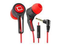 Cellet 3.5mm Stereo Hands-Free Earbuds - Retail Packaging - Black/Red