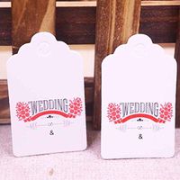 OBELLA BOUTIQUE 100pcs happy birthday tag Nature Color Wood Gift Tags, Wooden Wedding Favor Tags, Price Label Party Hang Tags size is 5x3cm