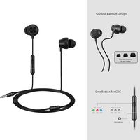 Headphones Earbuds Metal Stereo with Mic, WOPOW Wired Earphones in-Ear 3.5mm Noise Cancelling for PC, iPhone, iPad, Samsung, Android,MP3 & MP4 Players