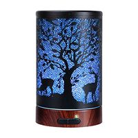 Essential Oil Diffuser-100ml Metal Aromatherapy Diffusers for Essential Oils with Waterless Auto Shut-Off Protection 7 Colors Changed LED,Mist Humidifiers Bedroom Decor Christmas Gifts for Women Mom