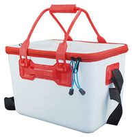 Fishing Bucket EVA Thick Live Fish Bucket Integrated Fishing Bucket Playing Bucket Fish Protection Barrel Bucket Collapsible Water Bucket (Color : White, Size : 40x26x27cm)