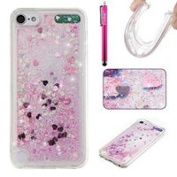 iPod Touch 6 Case, Firefish Slim Shock Absorption Slim Bumper Cover Anti-Slip Soft Silicone Protective Skin for Girls Children Fits for Apple iPod Touch 6 -Pink