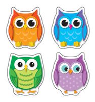 Carson Dellosa Colorful Owls Shape Stickers (168078)