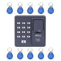 ZYgogo125KHz RFID Card Keypad Fingerprint Access Control System Digital Electric RFID Reader Finger Scanner Code System biometric Recognition (X6+10 Keychains)