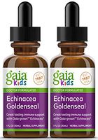 Gaia Herbs, GaiaKids Echinacea Goldenseal Herbal Drops, Immune Support, Physician Formulated, 1 Fluid Ounce, 2 Pack