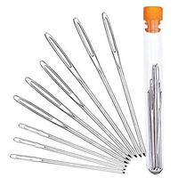 AGAWA Yarn Needles for Knitting,9Pcs Large-Eye Blunt Needles Stainless Steel Yarn Knitting Needles Sewing Needles Weaving Stringing Needles with Needle Bottle,Assorted Color
