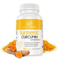 Turmeric Curcumin with Bioperine by Optimal Effects - Natural Black Pepper Antioxidant for Joint and Mobility Support - 95% Curcuminoids - 60 Veggie Capsules