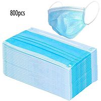 Blue Disposable Face Masks 3 Layer Breathable Dust Filter Surgical Masks Mouth Cover Masks with Elastic Ear Loop for Medical Dental Clinic, Paint,Sealed Packaglng (800 pcs)
