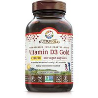 Nutrigold Vitamin D3 2000 IU, 120 Vegan Capsules (Vegan D3 from Lichen, GMO-Free, Preservative-Free)