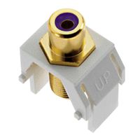 Legrand - On-Q WP3466WH Keystone PurpleRCA to FConnector, White