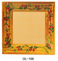 Yanco OL-106 Olive 6" Square Plate, Melamine, Pack of 48