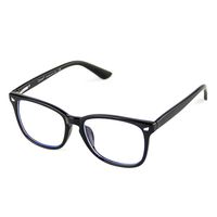 Cyxus Blue Light Blocking Spring Hinge Glasses, Clear Lens Black Frame