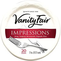 Vanity Fair Plates, White - 7 in - 20 ct