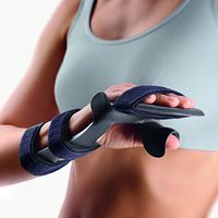 Bort Volar Splint Palm Resting Sprain Immobilizing Arthritis Palsy CTS Fibromyalsia Wrist Finger Brace Cast Medical Grade Made in Germany Charcoal (Chargoal Grey, Large Left 7.5" – 8.3" inches)