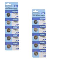 HQRP 10-Pack Battery for Watch Casio QW-119 / QW-120 / QW-262 / QW-265 / QW-438 + HQRP Coaster