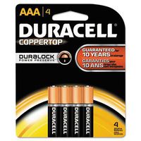 CopperTop Alkaline Batteries with Duralock Power Preserve Technology, AAA, 4/Pk, Sold as 2 Package