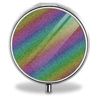 Pill Box Holographic Rainbow Organizer Case, Medicine Holder/Container, Ideal for Medication, Vitamin, Supplement, Medicine