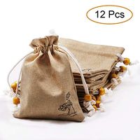12Pcs Small Burlap Bags with Drawstring for Gift Bags Wedding Party Christmas Birthday Presents, 4" × 6" Sachet Bag Jewelry Sacks and Snack Pouches
