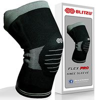 BLITZU Flex Professional Compression Knee Brace Support for Arthritis Relief, Joint Pain, ACL, MCL, Meniscus Tear, Post Surgery, Best Sleeve Side Stabilizers & Padding Protector, Injury Recovery XL