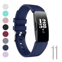 Watbro Bands Compatible with Fitbit Inspire HR/Fitbit Inspire/Fitbit Ace 2, Soft Silicone Sports Replacement Wristband, Water Resistant Fitness Straps Multi Color for Women Men Large Small